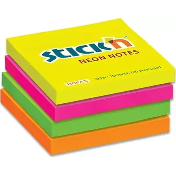 Samolepící bloček SAMOLEPÍCÍ BLOČEK 76X76 100 LISTŮ VÝBĚR BAREV