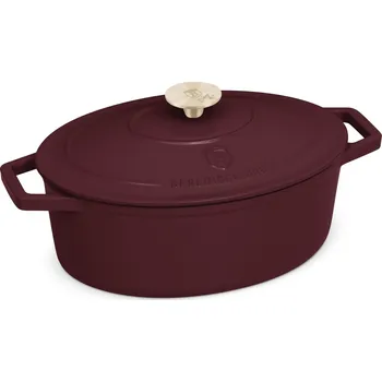 Hrnec BerlingerHaus Pekáč litinový s poklicí Leonardo 30 cm, vínová