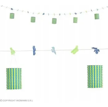 Girlanda s lampiony zeleno-modrá Havaj