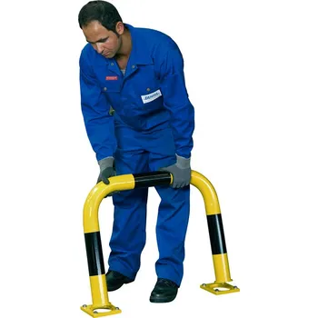 parkovací zábrana Nájezdový ochranný rám, vyjímatelný, práškově lakovaný, žluto-černý, k přišroubování, 600 x 750 mm