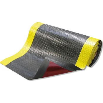 Protiúnavová rohož typ CT 15 K, z PVC, černo-žlutá, šířka 152 cm, délka 22,8 m