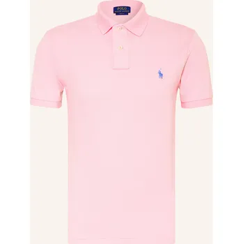 Pánské oblečení Polo Ralph Lauren Pánská Polokošile Z Piké Slim Fit, růžová, 3XL