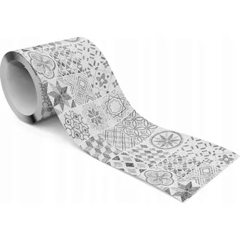 Fototapeta Dekorativní Bordura Bordura Šedá Marocká MOZAIKA Imitace Betonových Obkladů