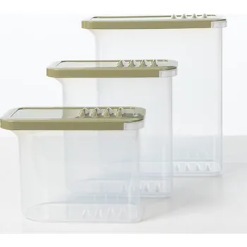 Dóza na potraviny SADA 3 KUCHYŇSKÝCH DÓZ NA POTRAVINY 1L + 1,5L + 2,5L S POSUVNÝM VÍKEM - FANEO