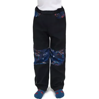 Chlapecké kalhoty ESITO | Dětské softshellové kalhoty DUO Play and go - černá / 116