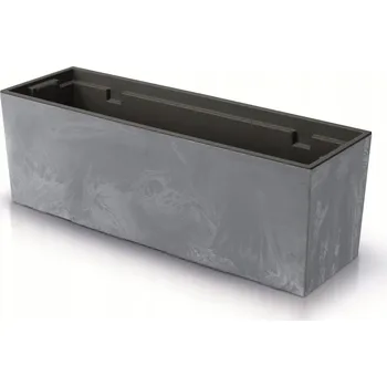 Květináč Květináč plast šedý Botle 58 cm x 18 x 19,5 cm