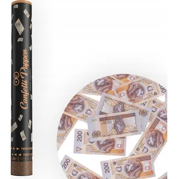 Konfeta PartyPal tuba s konfetami - bankovky, vícebarevné