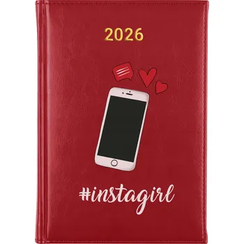 Kalendář Knižní kalendář 2026 A5 červený