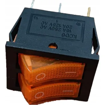 vypínač Podsvícený přepínač AC dvojitý červený 1A