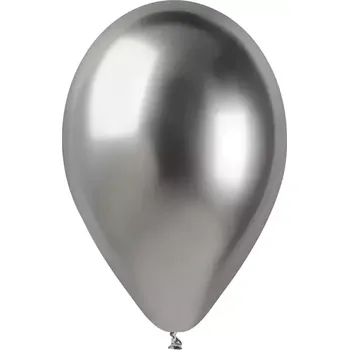 Balónek Balónek 33cm/13&quot; #089 SHINY stříbrný 50ks