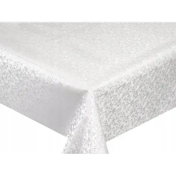 ubrus Cerata na Metry Ubrus Ceratový na míru Bílý Perleťový Květiny 120x137 cm