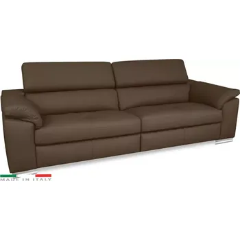 Pohovka Moderní kožená pohovka LOREN II (4P), hnědá (madras - 111 bark)