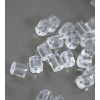 Materiál na výrobu šperku Silikonové náušnicové zarážky 2,5x3,5mm - 1 000Ks