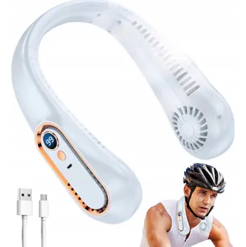 Domácí ventilátor MINI VENTILÁTOR ZÁVĚSNÝ NA KRK 5 RYCHLOSTÍ PŘENOSNÝ - BÍLÝ