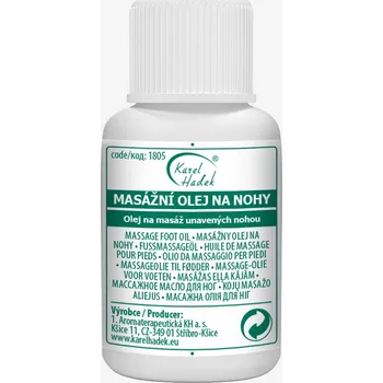 Masážní přípravek AKH/Karel Hadek MASÁŽNÍ OLEJ NA NOHY 20 ml