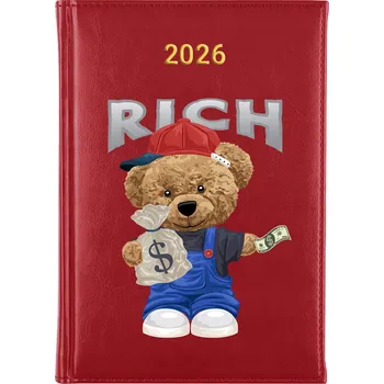 Kalendář Knižní kalendář 2026 A5 červený