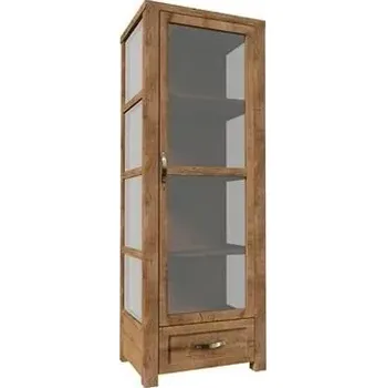 Knihovna Vitrína Nevada W1D, dub lefkas ciemny