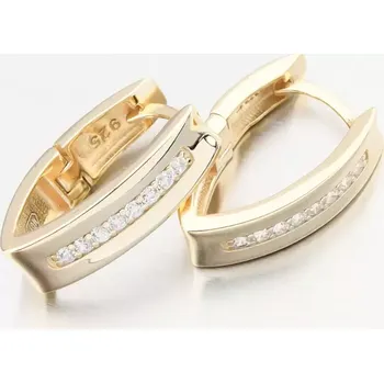 Náušnice Dámské náušnice stříbro 925 zirkon zlacené PKL-2254