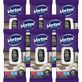 Utěrka Vlhčené ubrousky z netkané textilie Vortex v balení 36 ks, bílé