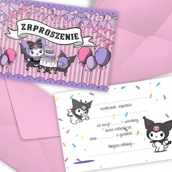 Pozvánka POZVÁNKA NA NAROZENINY KUROMI POHÁDKOVÉ NAROZENINOVÉ POZVÁNKY + OBÁLKY