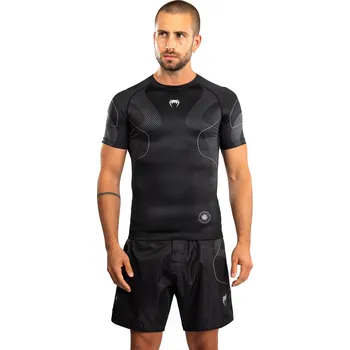 Venum Nexus Rashguards Short Sleeves - Black/Silver Velikost: M