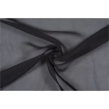 Hedvábný šifon, černý, 1.5m, sartor.cz