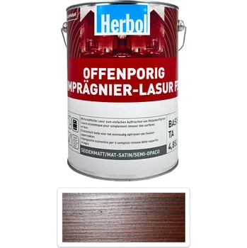 Lak na dřevo HERBOL Offenporig Impragnier-Lasur FS - impregnační lazura na dřevo 5 l Kaštan - Venkovní barva na dřevo