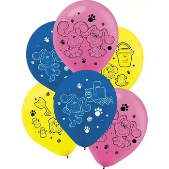 Balónek Latexové balonky Stopy Blue - Modříkovy Hádanky 6 ks