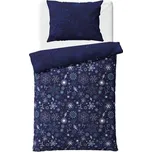 TipTrade Vánoční Bavlna 140x200+70x90 - Ledové Vločky