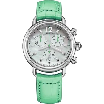 Hodinky Aerowatch 1942 Chrono Lady Pastel green A 81105 AA03