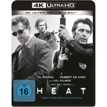 Blu-ray film Heat 4K, 1 UHD-Blu-ray + 1 Blu-ray – Michael Mann,Al Pacino,Robert de Niro,Val Kilmer (DE)