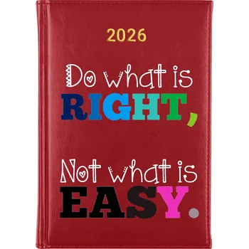 Diář Knižní kalendář 2026 A5 červený