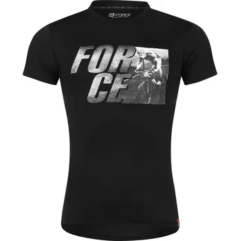 Pánské tričko triko FORCE SPIRIT krátký rukáv,černé Velikost: M