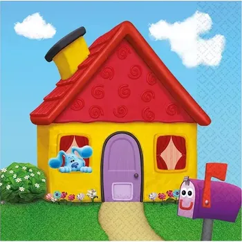 Papírový ubrousek Papírové ubrousky - Stopy Blue - Modříkovy Hádanky