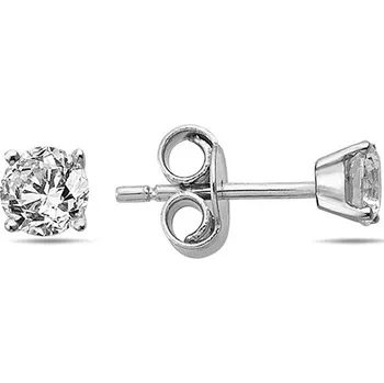 Náušnice Lillian Vassago Zlatá náušnice na puzetku zdobená zirkonem 4 mm, jeden kus LLV98-GER157PL/01 Barva zlata: Bílá