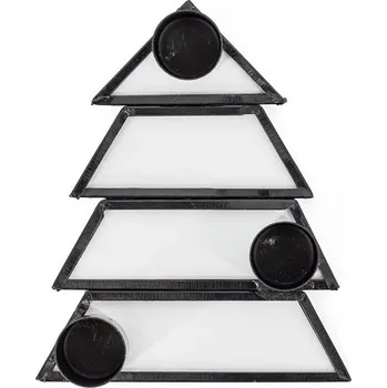 Svíčka Homebound by Kolony - Stojan na svíčku - stromeček - 3x13x11x2,5cm - černý 79528 Nové