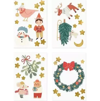 Vánoční dekorace Vánoční dekorace na okno - Merry Christmas, 40 ks