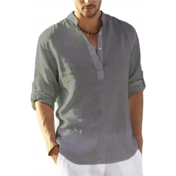 Pánská košile D-look pánská košile casual s dlouhým rukávem slim střih bavlna velikost XXL