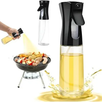 Nádoba na olej a ocet ROZPRAŠOVAČ NA OLEJ A OCET DÁVKOVAČ VE SPREJI 200 Ml SKLENĚNÝ ROZPRAŠOVAČ