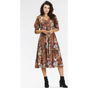 Dámské šaty Awama Woman&#039;s Dress A666 Awama tmavě červená 2967457