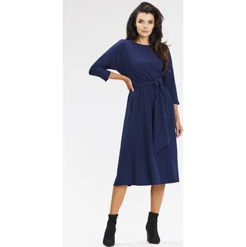 Dámské šaty Awama Woman's Dress A662 Navy Blue Awama modrá 2968144