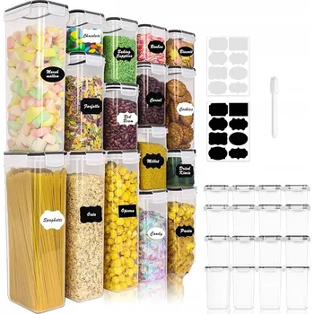 Dóza na potraviny Nádoby na potraviny 16 ks se silikonovým těsněním pro skladování