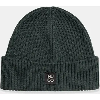 Čepice Vlněná čepice HUGO Xola_Metal růžová barva, z tenké pleteniny, vlněná, 50527250 77X, vel. ONE SIZE