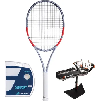 Tenisová raketa Babolat Pure Strike Team Gen4 Carbon Grey 2025 vypletená