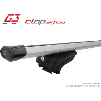 Příčník na automobil Střešní nosič na podélníky G3 Clop Airflow 110