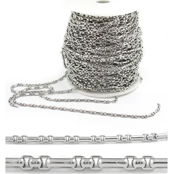 Materiál na výrobu šperku Ocelový 304 Box řetízek 3mm - 1m - Nerez SL