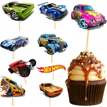 Obraz TOPER NA DORT TOPPER RYCHLÉ AUTA MUFFINY DEKORACE NAROZENINY