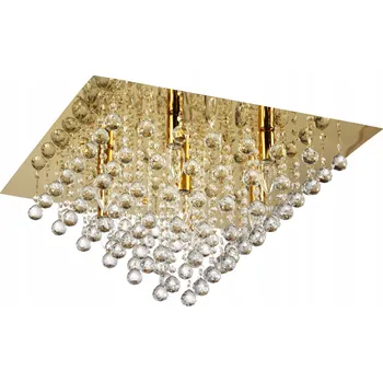 Stropní Svítidlo čtvercový Reality 56 x 56 cm bezbarvý, žlutý