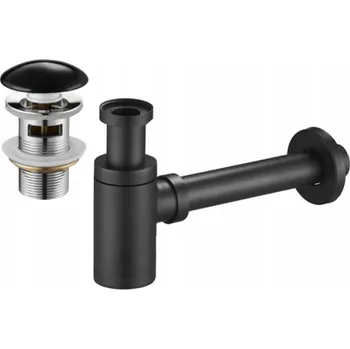 Sifon ČERNÝ UMYVADLOVÝ SIFON MEXEN + KERAMICKÁ ZÁTKA