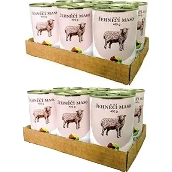 Krmivo pro psa Bohemia Pet Food BOHEMIA MASO Jehněčí ve vlastní šťávě SIX PACK 12x400g